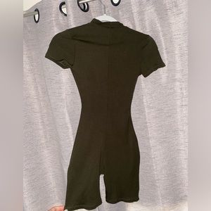 NAKED WARDROBE Snatched Bodysuit Romper Dark/Olive Green Size S